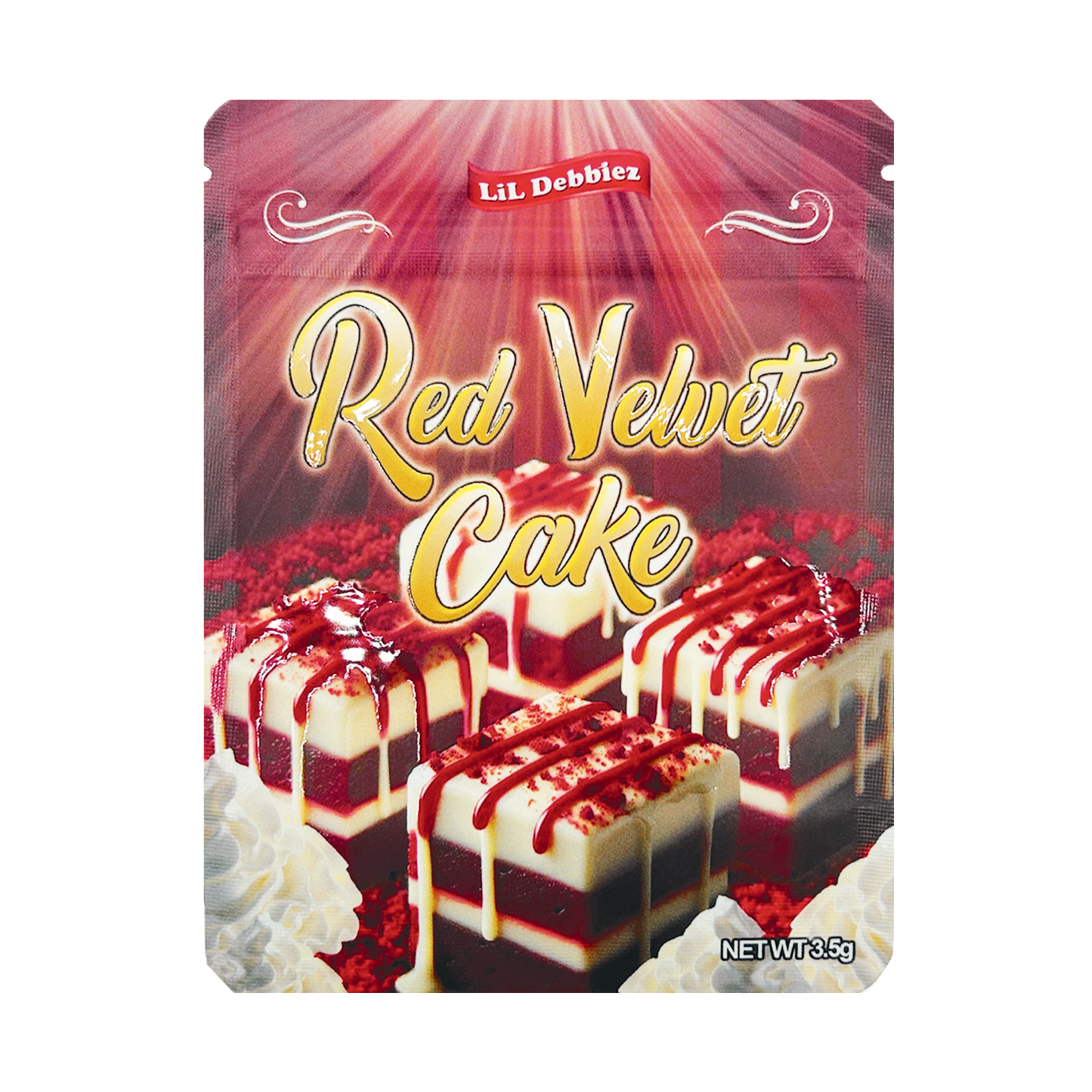 Lil Debbiez Red Velvet Cake – 3.5g Premade Mylar Bag