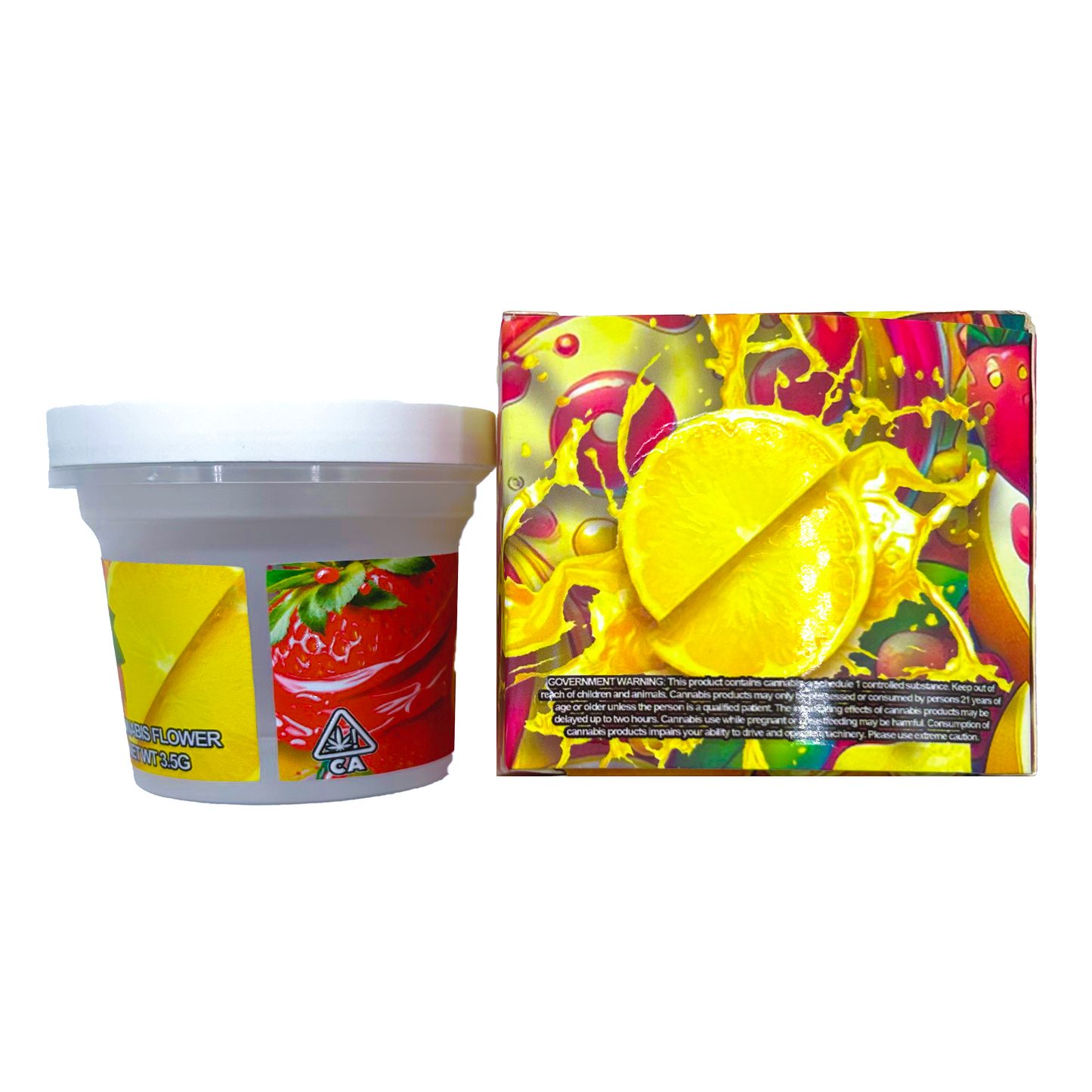 Limon Fresa - Premade 3.5g–7g Ice Cream Pint & Matching Box Combo