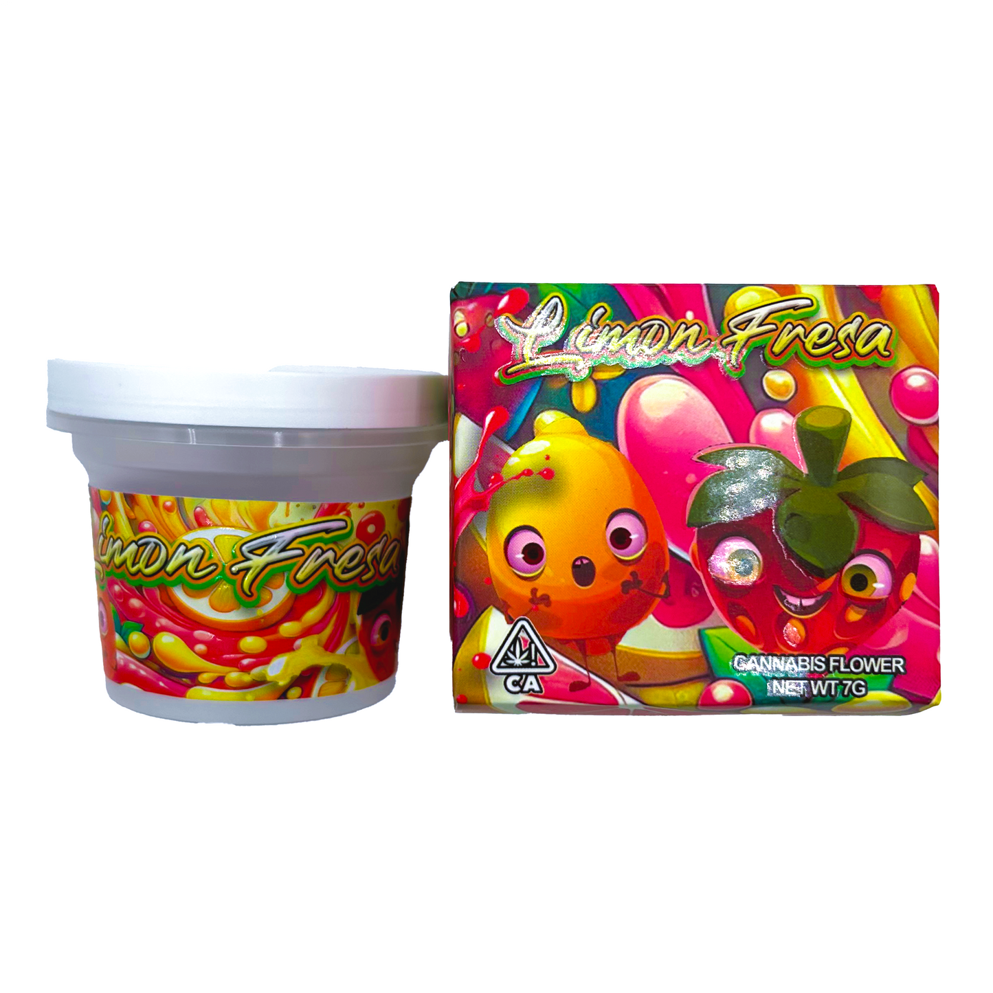 Limon Fresa - Premade 3.5g–7g Ice Cream Pint & Matching Box Combo