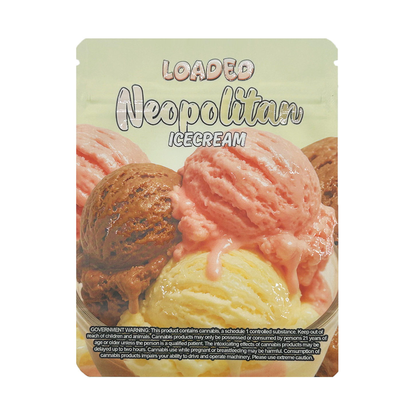 Loaded Neopolitan Icecream – 3.5g Premade Mylar
