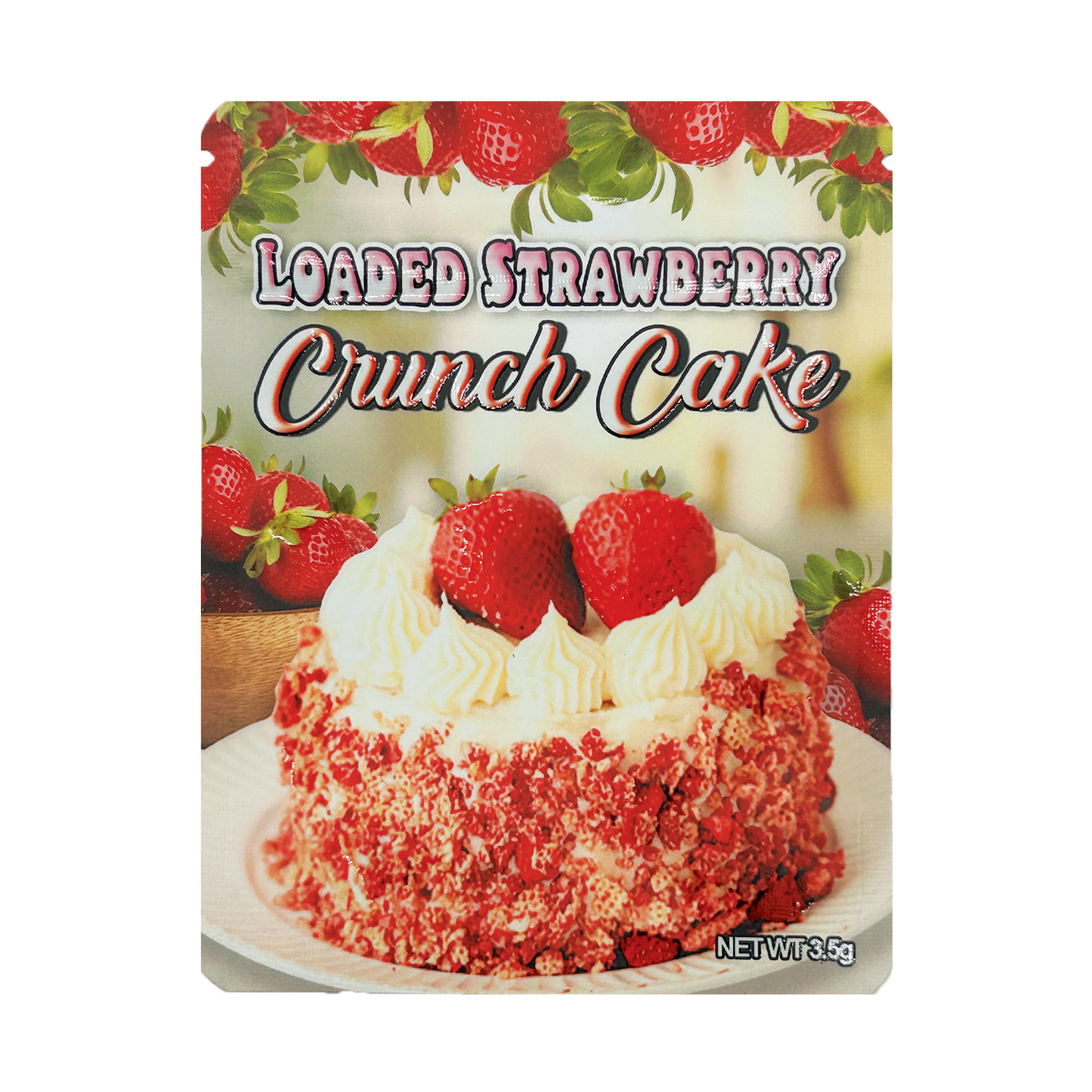 Loaded Strawberry Crunch Cake – 3.5g Premade Mylar