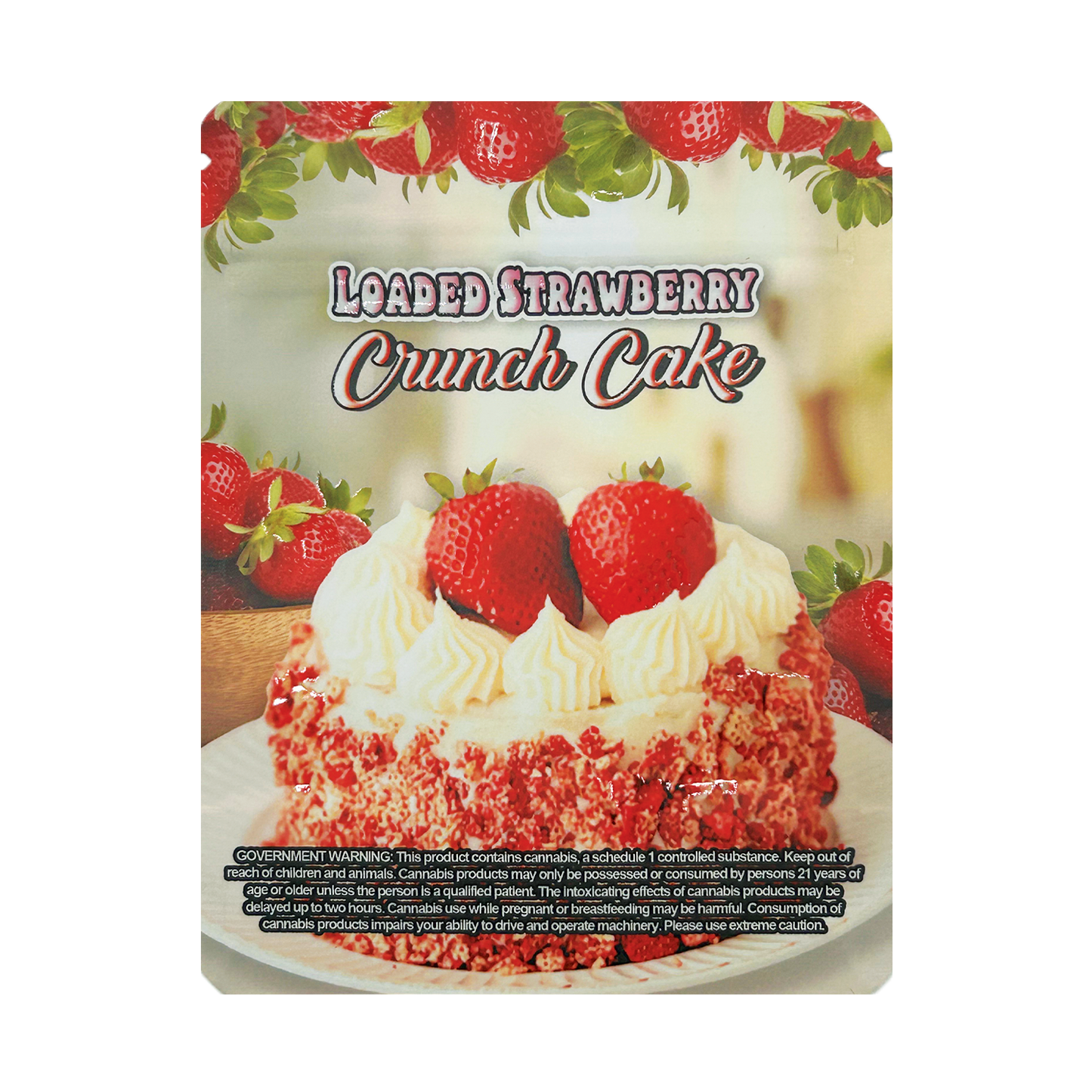 Loaded Strawberry Crunch Cake – 3.5g Premade Mylar