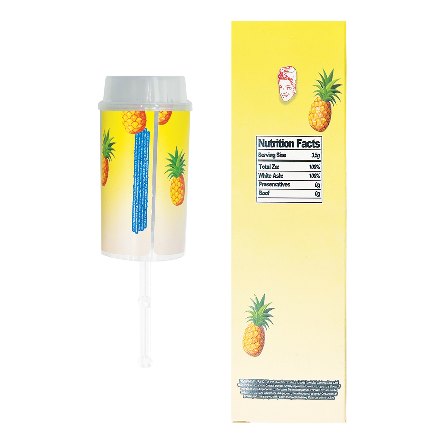 Mamitas Pina Colada Ice Cream - Premade 3.5g Push Pop & Matching Box Combo