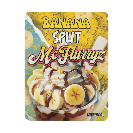 McFlurryz Banana Split – 3.5g Premade Mylar Bag