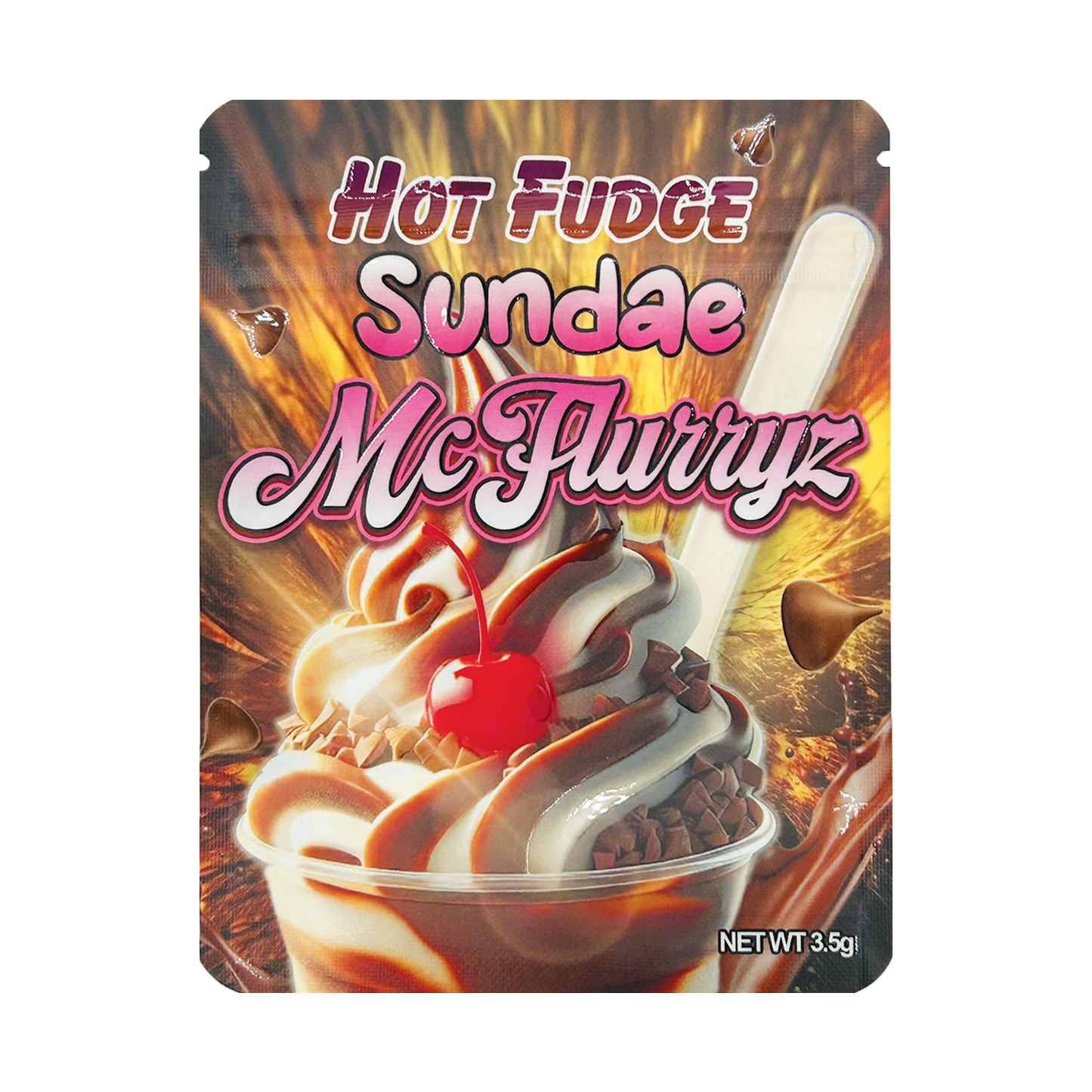 McFlurryz Hot Fudge Sundae – 3.5g Premade Mylar Bag