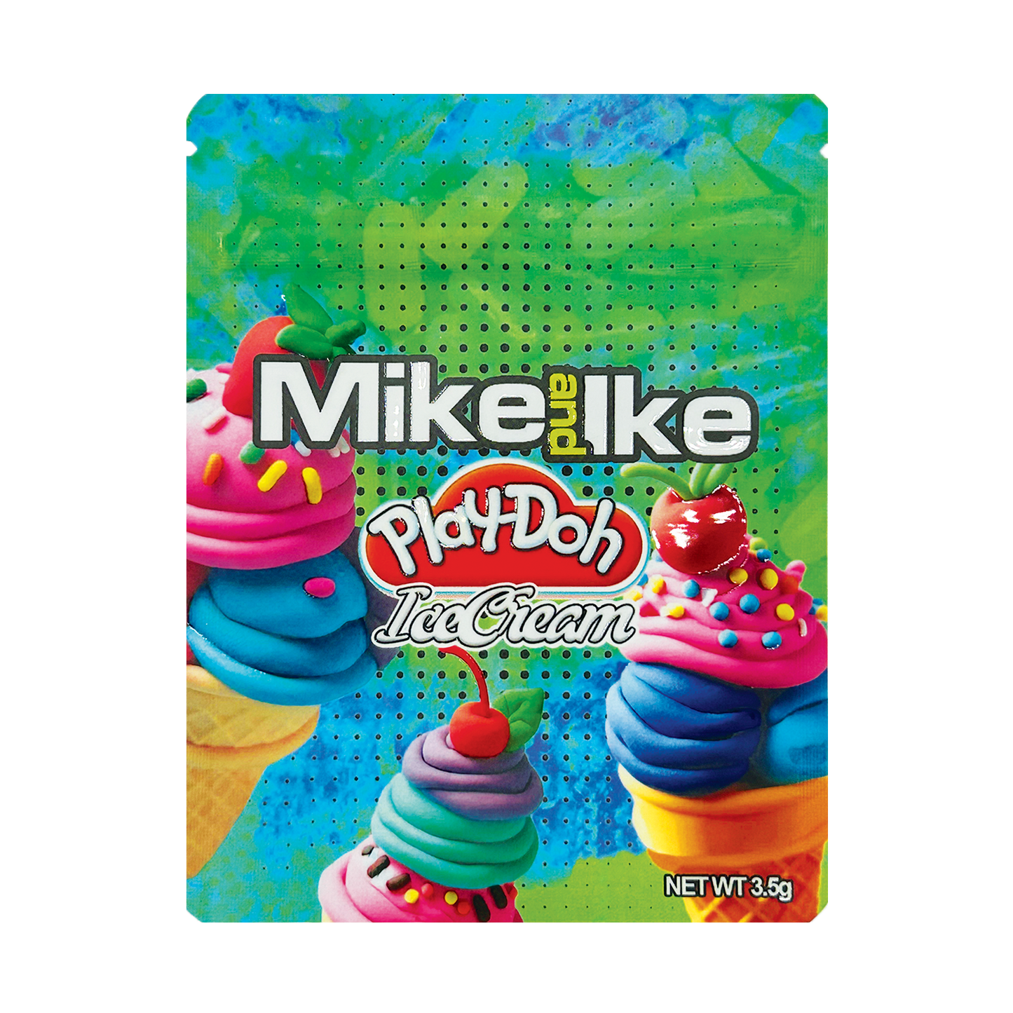Mike and Ike Playdoh Icecream – 3.5g Premade Mylar