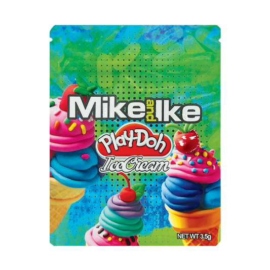 Mike and Ike Playdoh Icecream – 3.5g Premade Mylar