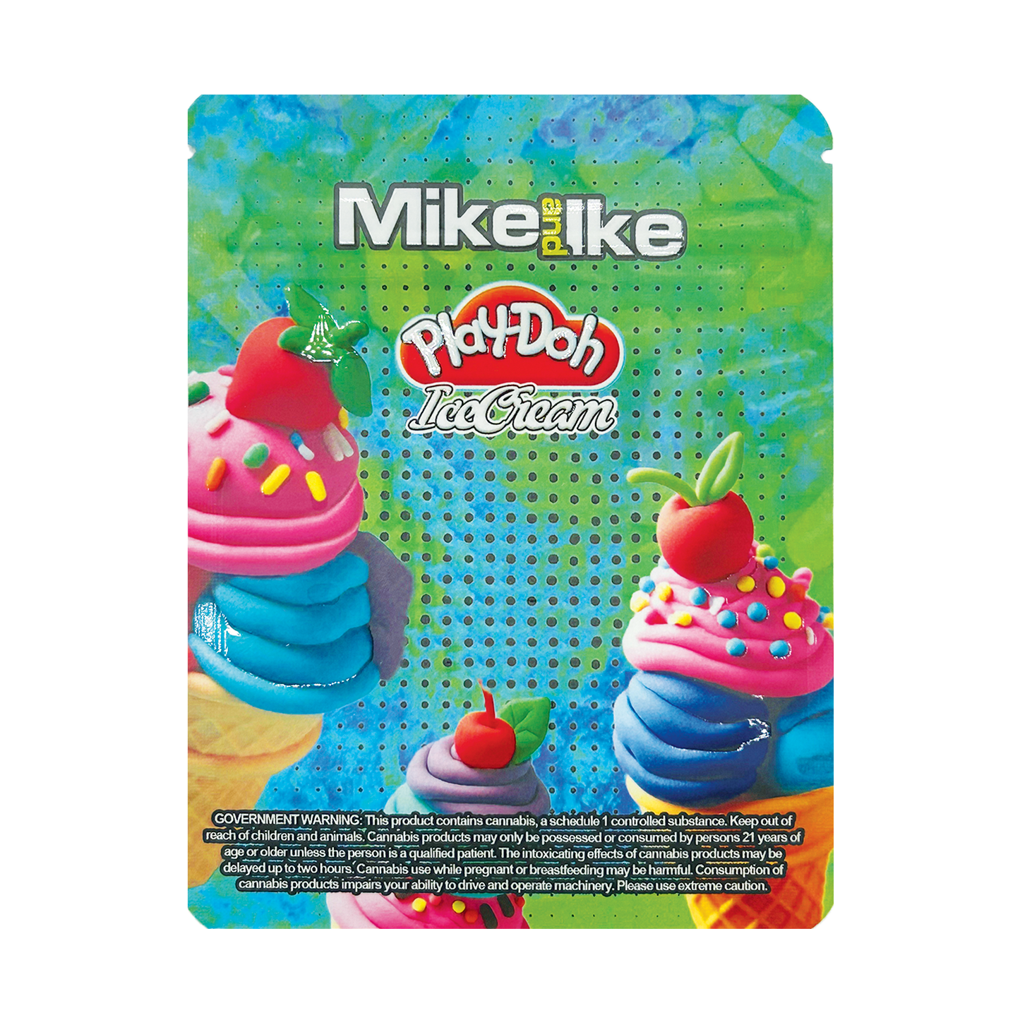 Mike and Ike Playdoh Icecream – 3.5g Premade Mylar