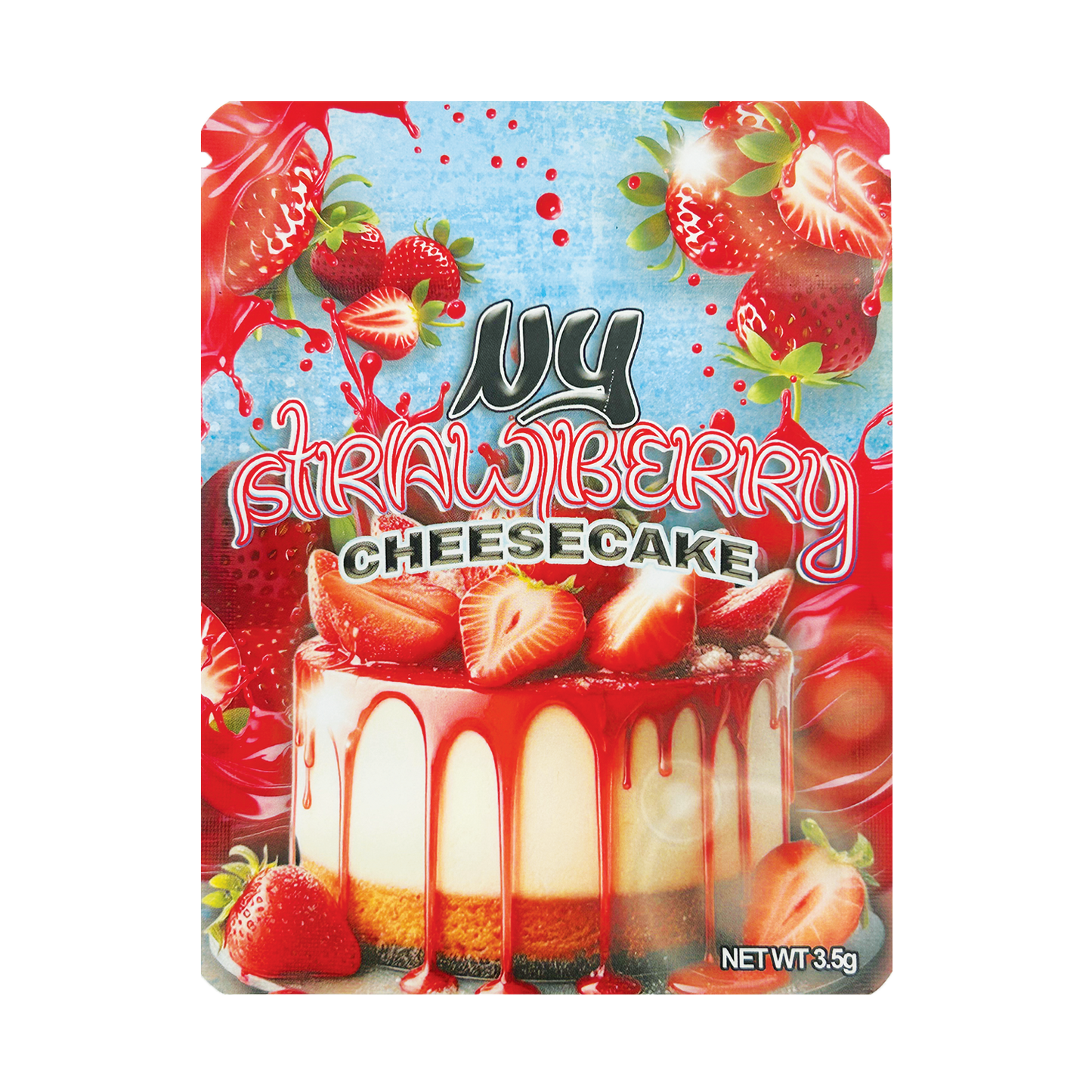NY Strawberry Cheesecake – 3.5g Premade Mylar