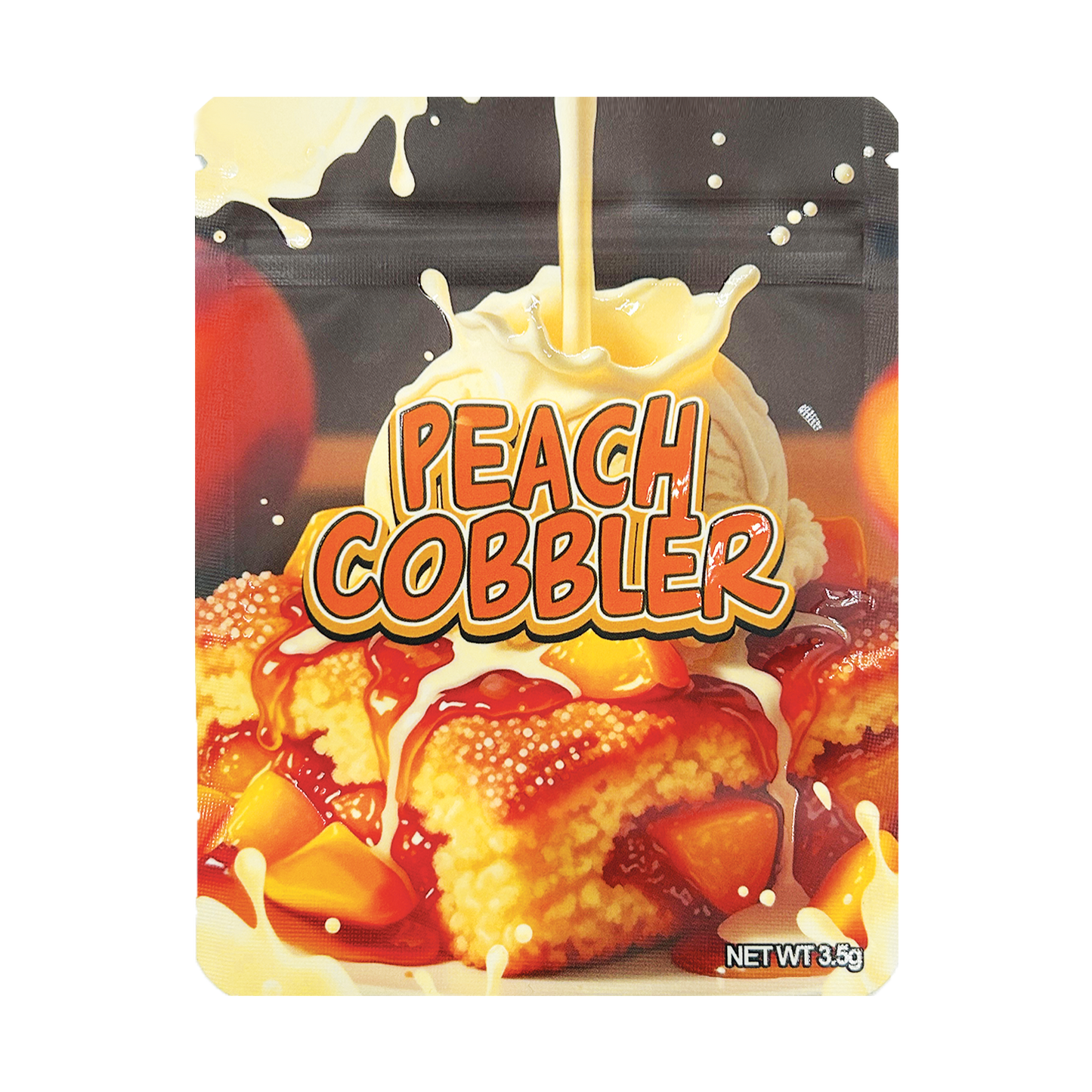 Peach Cobbler – 3.5g Premade Mylar