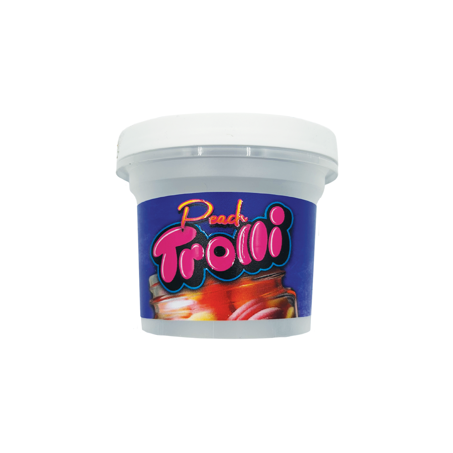 Peach Trolli - Premade 3.5g–7g Plastic Ice Cream Pint