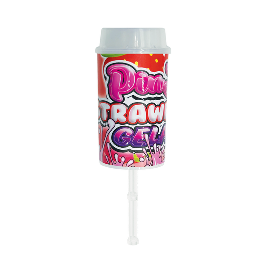 Pink Strawberry Gelato Pushpop - Premade 3.5g Plastic Push Pop Container