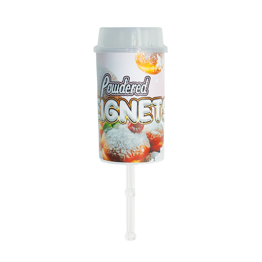 Powdered Beignets Pushpop - Premade 3.5g Plastic Push Pop Container