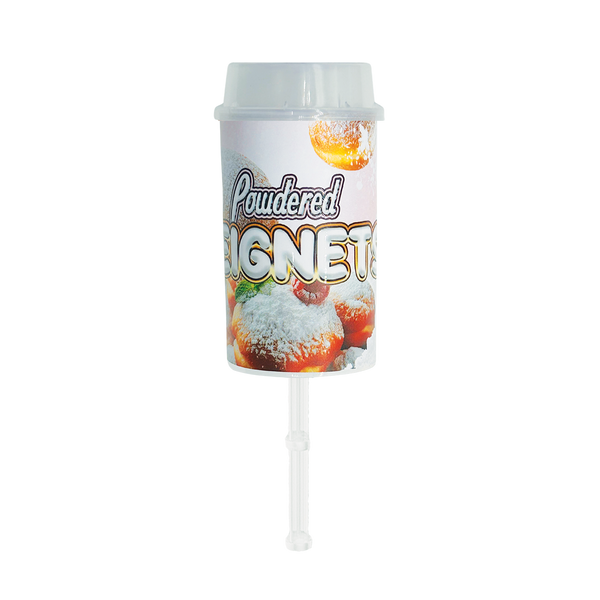 Powdered Beignets Pushpop - Premade 3.5g Plastic Push Pop Container