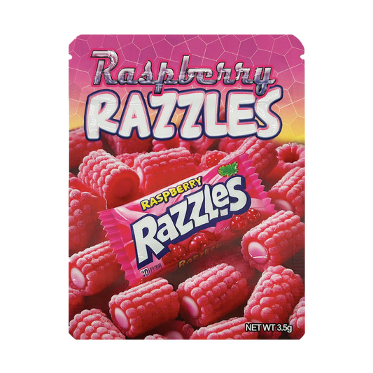 Raspberry Razzles – 3.5g Premade Mylar