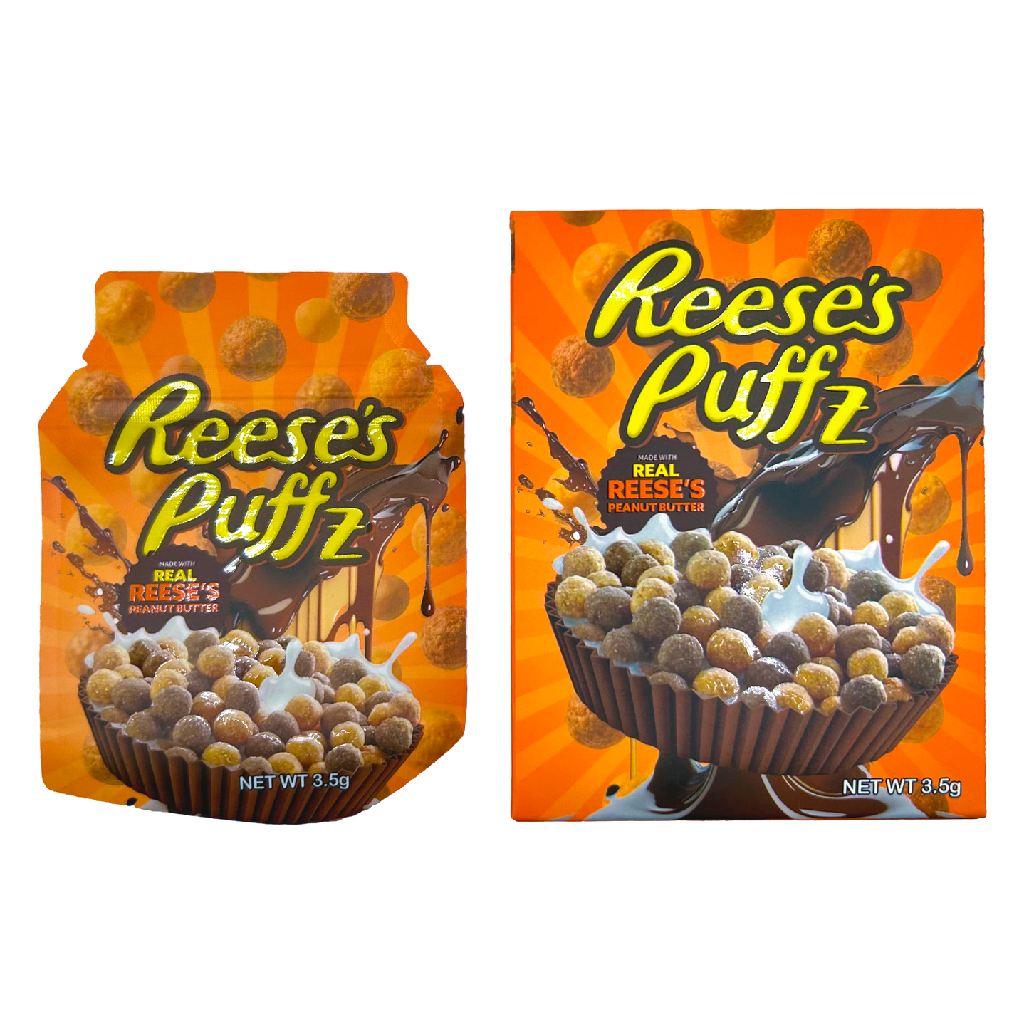 Reeses Puffz - Premade 3.5g Box & Bag Combo