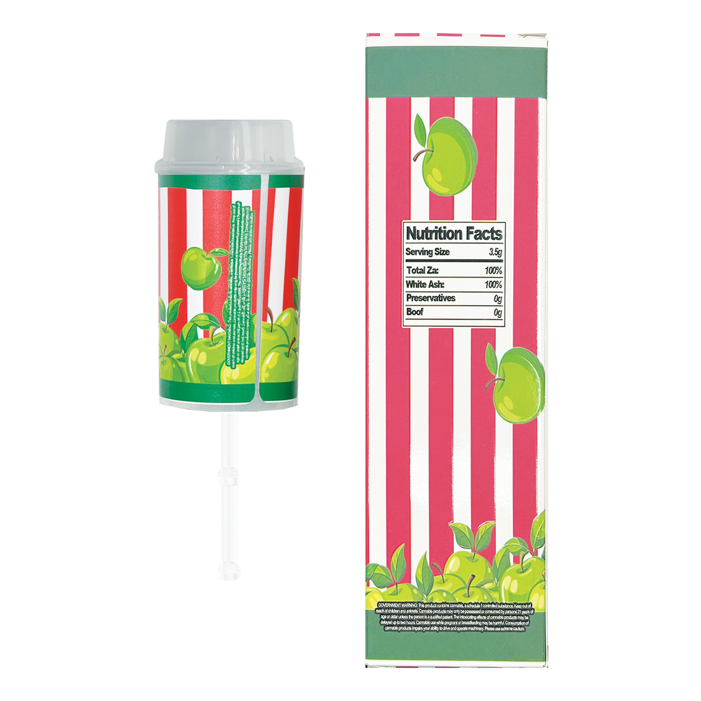 Ritas Green Apple - Premade 3.5g Push Pop & Matching Box Combo