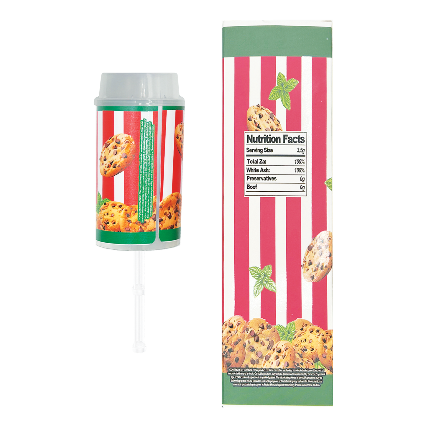Ritas Mint Chocolate Chip - Premade 3.5g Push Pop & Matching Box Combo