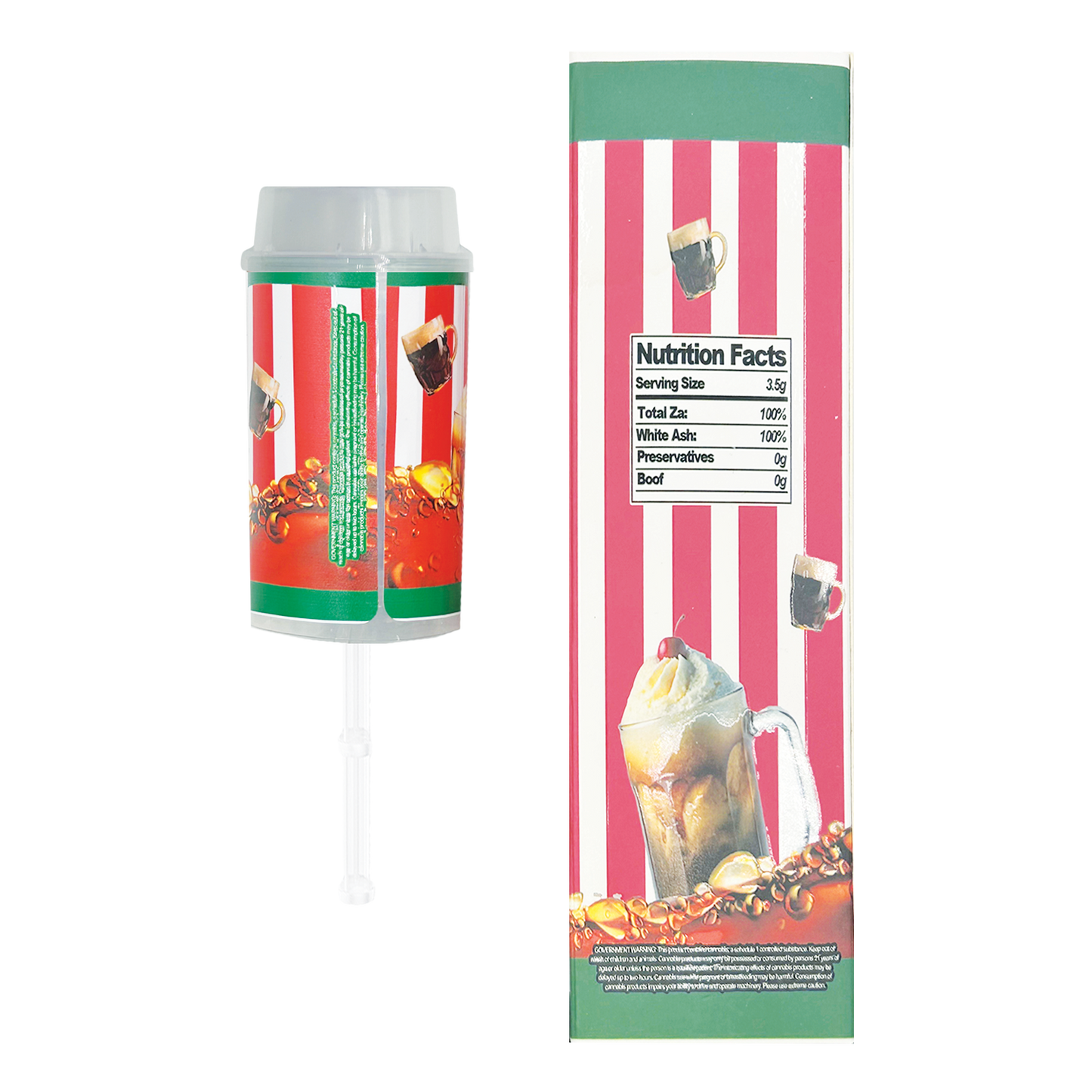 Ritas Rootbeer - Premade 3.5g Push Pop & Matching Box Combo