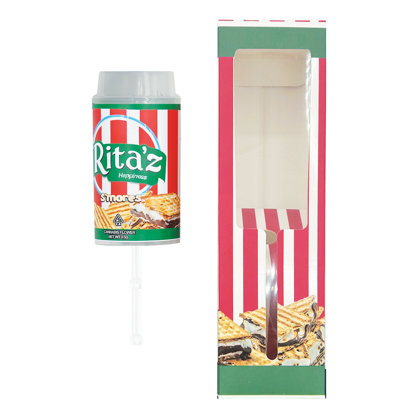 Ritas Smores - Premade 3.5g Push Pop & Matching Box Combo