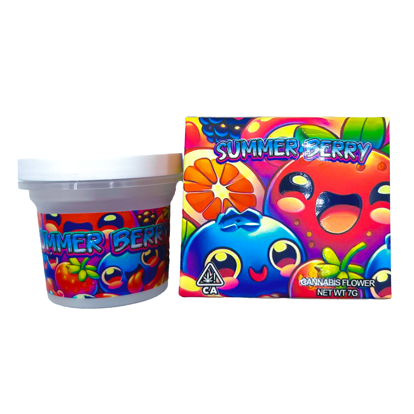 Summer Berry - Premade 3.5g–7g Ice Cream Pint & Matching Box Combo
