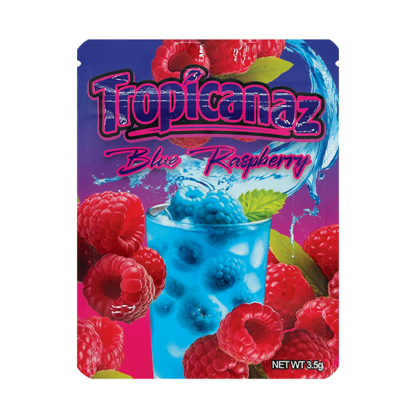 Tropicanaz Blue Raspberry – 3.5g Premade Mylar