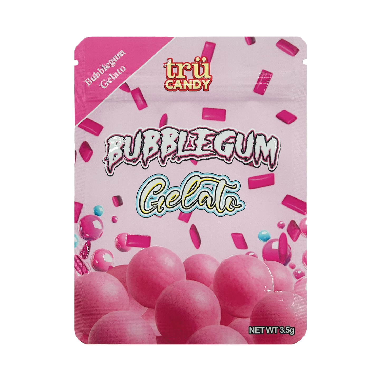 Tru Candy Bubblegum Gelato – 3.5g Premade Mylar