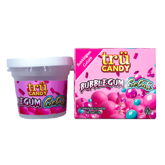 Tru Candy Bubblegum Gelato - Premade 3.5g–7g Ice Cream Pint & Matching Box Combo