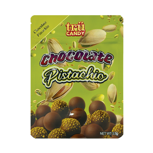 Tru Candy Chocolate Pistachio – 3.5g Premade Mylar