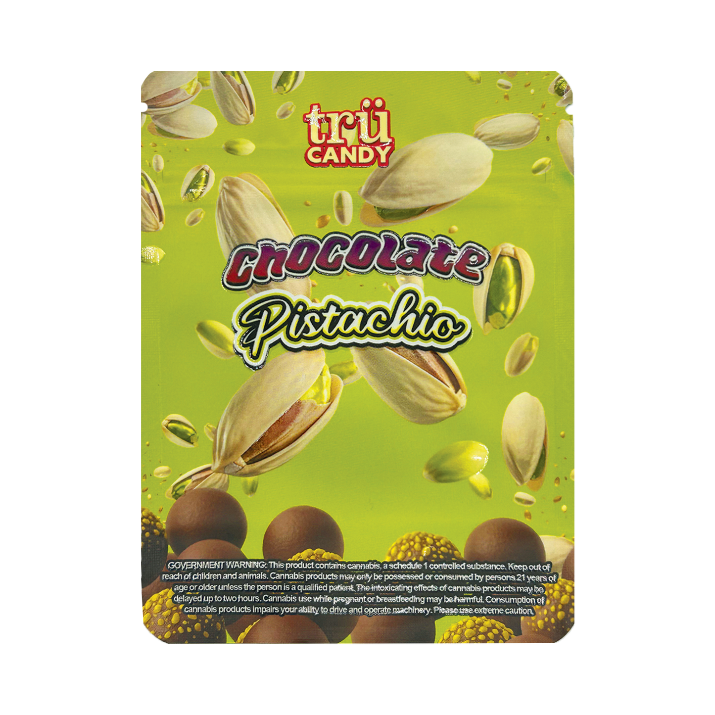 Tru Candy Chocolate Pistachio – 3.5g Premade Mylar