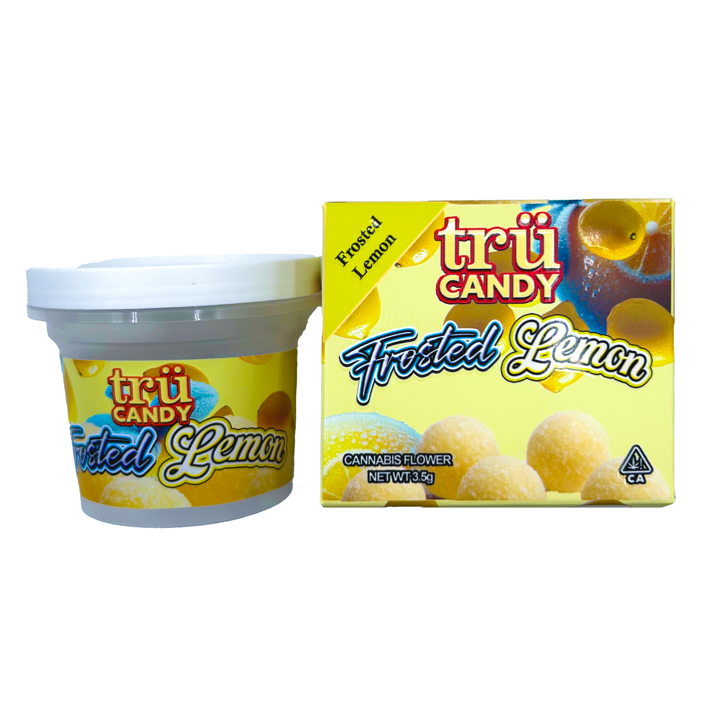 Tru Candy Frosted Lemon - Premade 3.5g–7g Ice Cream Pint & Matching Box Combo