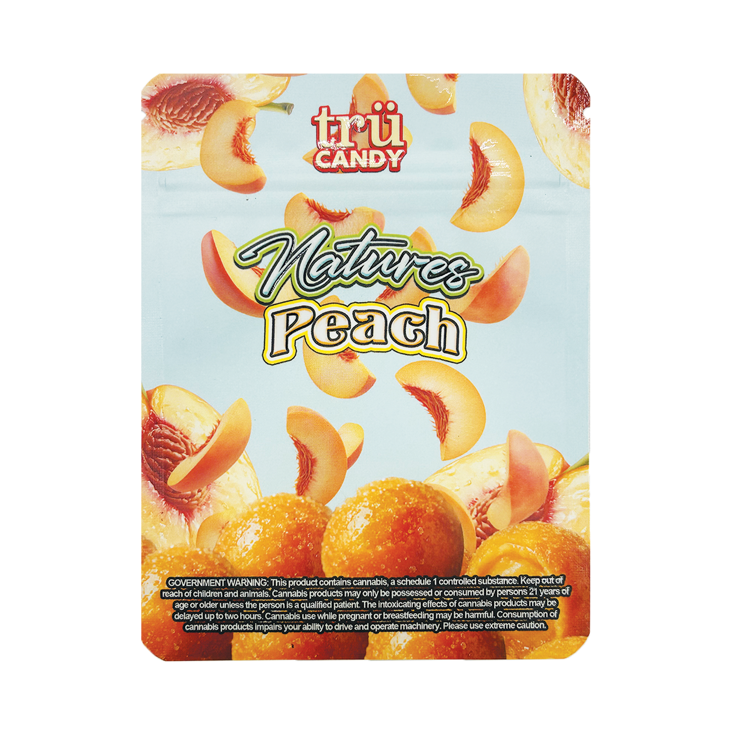 Tru Candy Natures Peach – 3.5g Premade Mylar