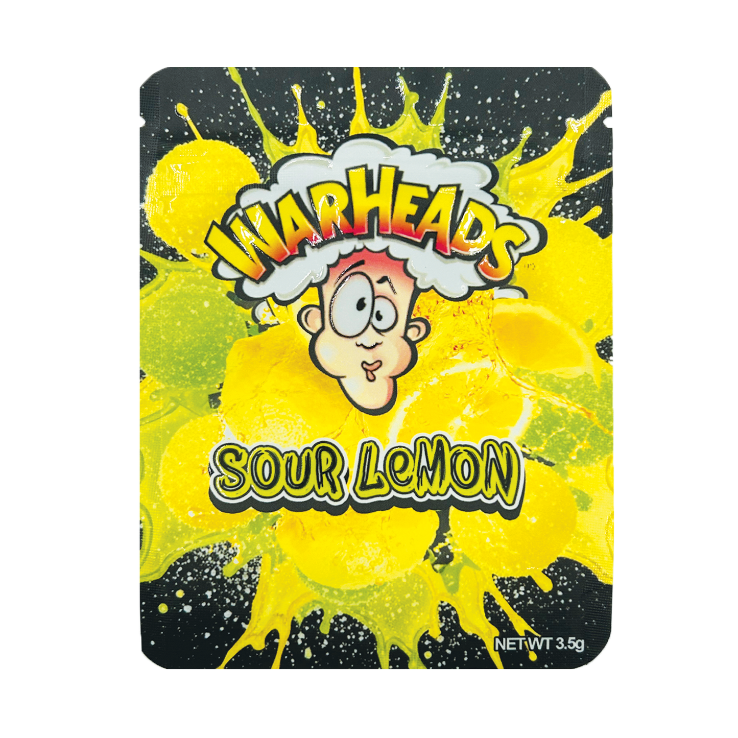 Warheads Sour Lemon – 3.5g Premade Mylar