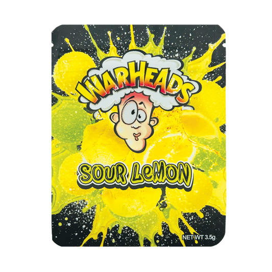 Warheads Sour Lemon – 3.5g Premade Mylar
