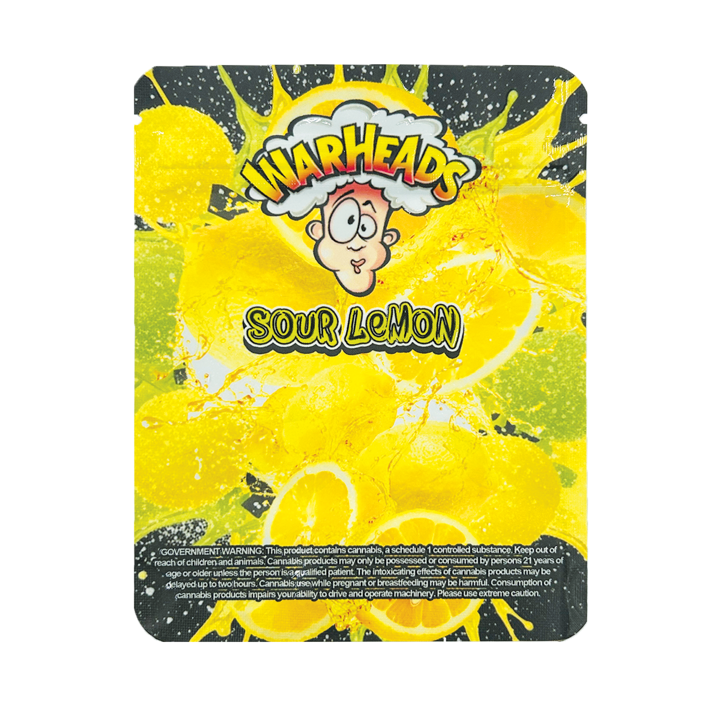 Warheads Sour Lemon – 3.5g Premade Mylar