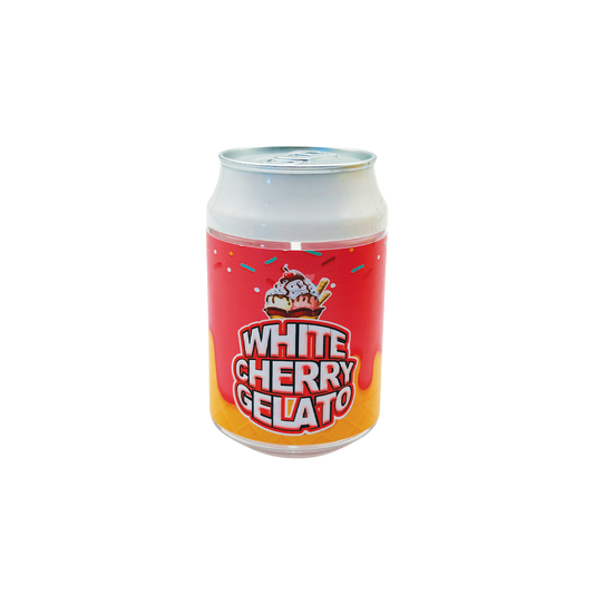 White Cherry Gelato - Premade 3.5g Plastic Soda Can Container