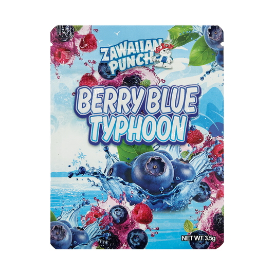 Zawaiian Punch Berry Blue Typhoon – 3.5g Premade Mylar
