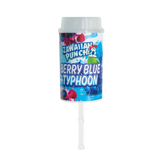 Zawaiian Punch Berry Blue Typhoon Pushpop - Premade 3.5g Plastic Push Pop Container