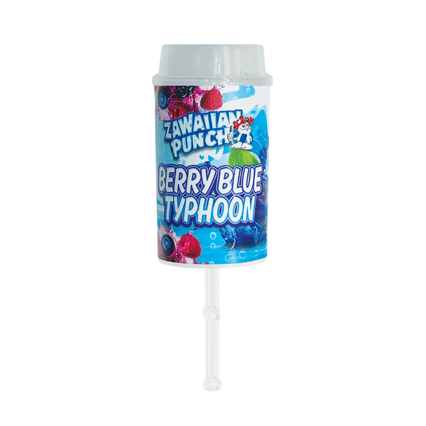 Zawaiian Punch Berry Blue Typhoon Pushpop - Premade 3.5g Plastic Push Pop Container