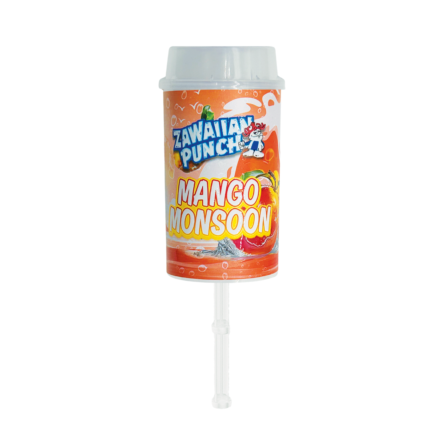 Zawaiian Punch Mango Monsoon Pushpop - Premade 3.5g Plastic Push Pop Container