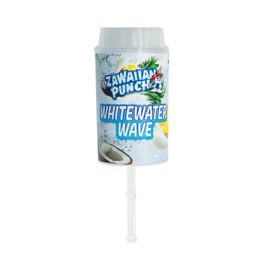Zawaiian Punch White Water Wave Pushpop - Premade 3.5g Plastic Push Pop Container