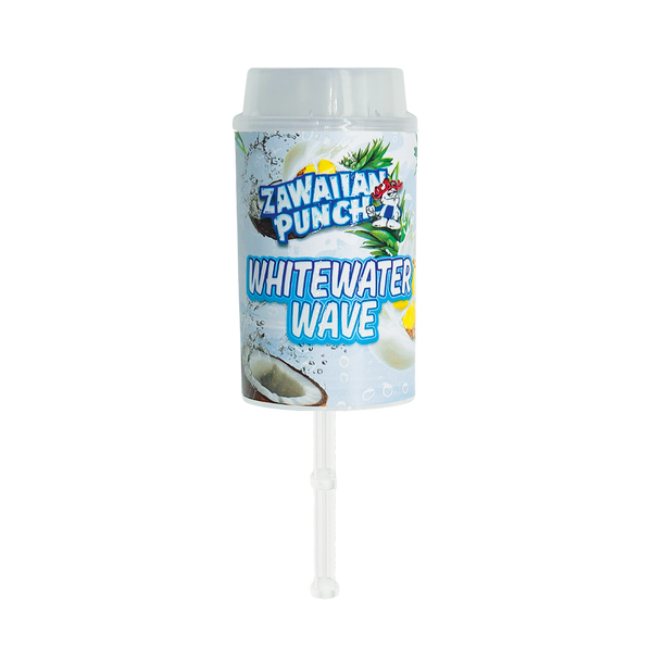 Zawaiian Punch White Water Wave Pushpop - Premade 3.5g Plastic Push Pop Container