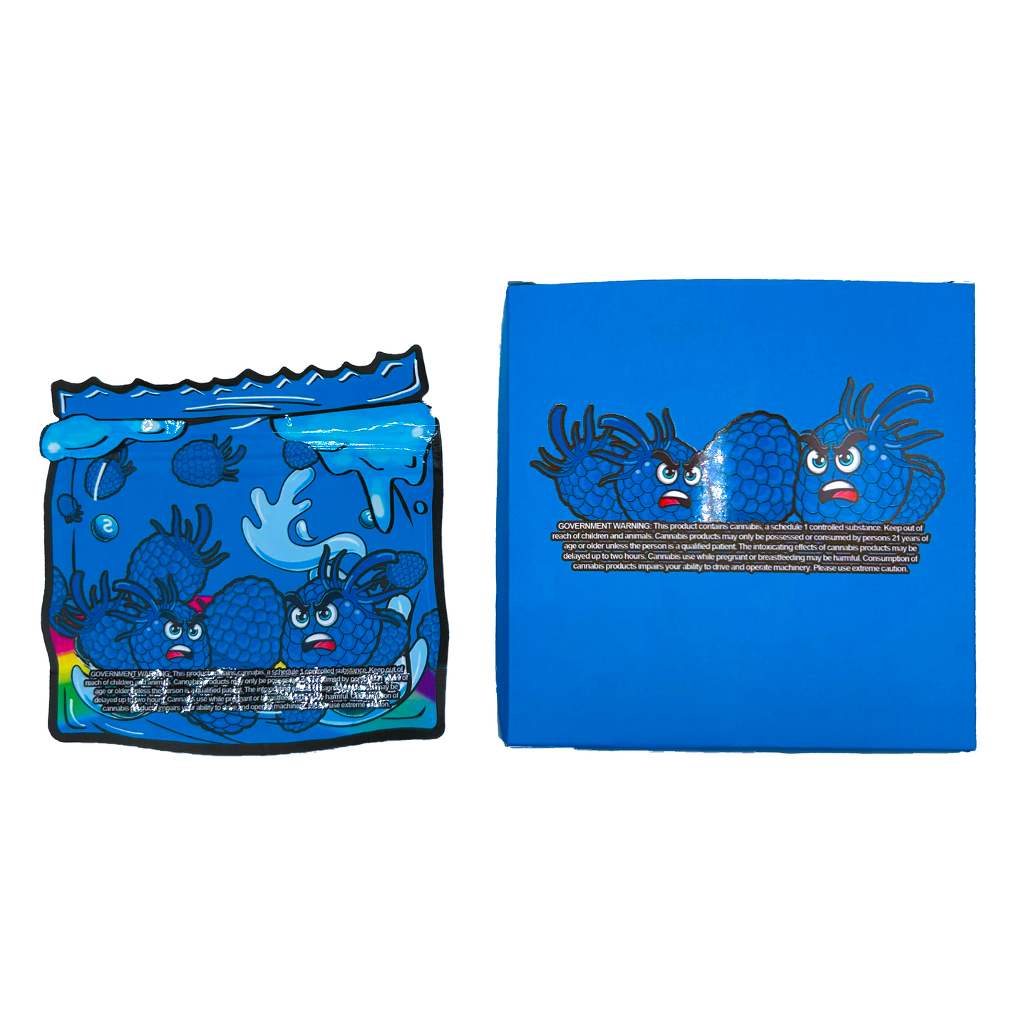 Zkittles Blue Raspberry - Premade 3.5g Box & Bag Combo