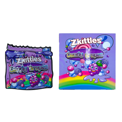 Zkittles Candy Grapes - Premade 3.5g Box & Bag Combo